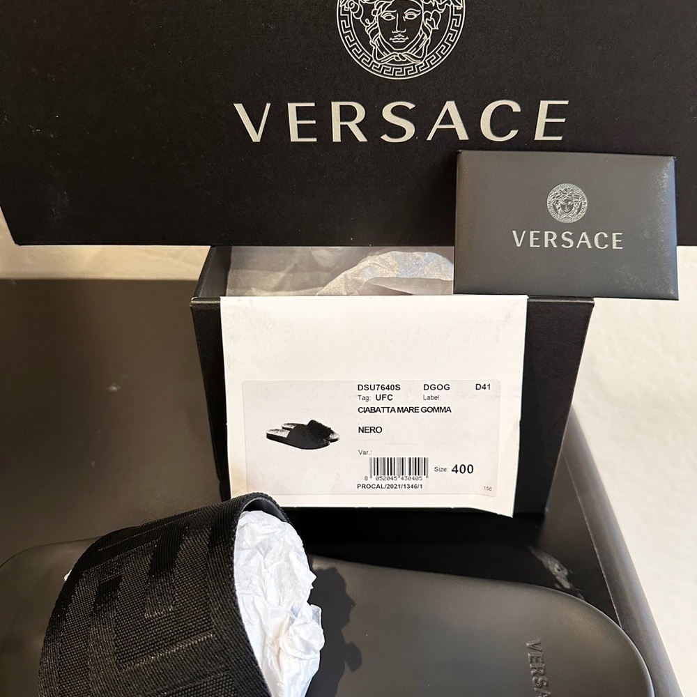 NIB Versace Slides Ciabatta Mare Gomma​​ - Picture 4 of 5
